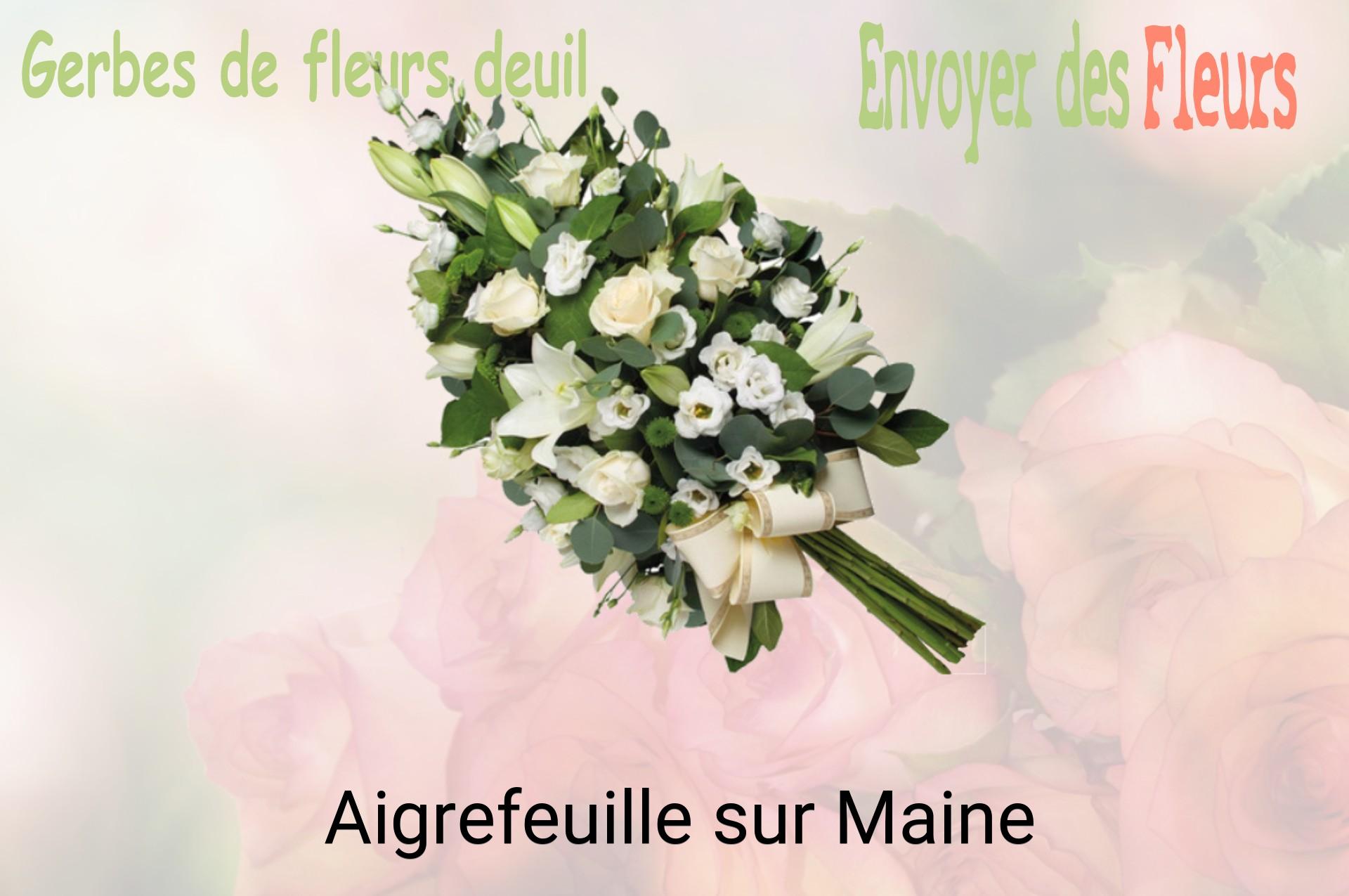 Gerbe de fleurs de deuil livrée à Aigrefeuille-sur-Maine